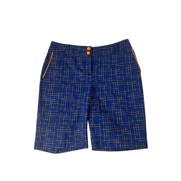 Annika Witt Pants - Annika Cutter & Buck Blue & Orange Golf Shorts Sz 4 Colorful Preppy Sporty